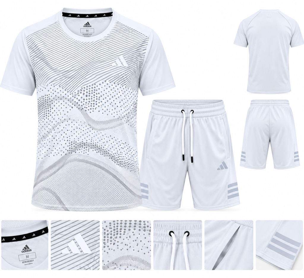 Ensemble de Sport Homme 2 Pièces – T-shirt Graphique Respirant et Short de Sport | SD Market