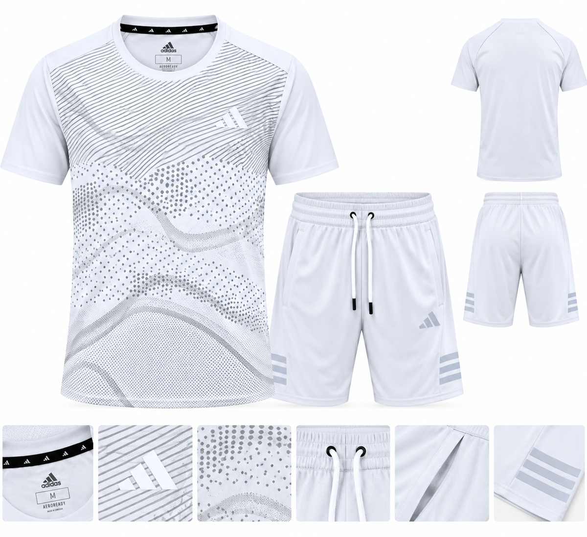 Ensemble de Sport Homme 2 Pièces – T-shirt Graphique Respirant et Short de Sport | SD Market