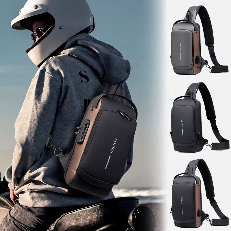 Sac à Bandoulière Homme Antivol – Design Moderne, Étanche et Multifonction