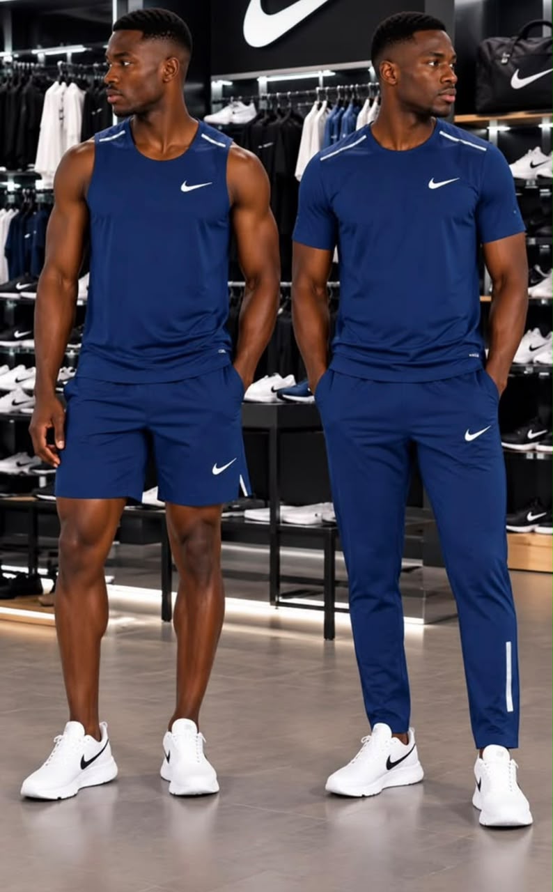 Ensemble de Sport Homme 4 Pièces – T-shirt, Débardeur, Short & Pantalon Jogging