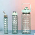 Pack 3 Gourdes Motivantes – Bouteille d'Eau Graduée 2L / 900ml / 300ml