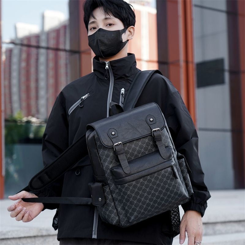 Sac à dos homme élégant en cuir – Grande capacité, style vintage