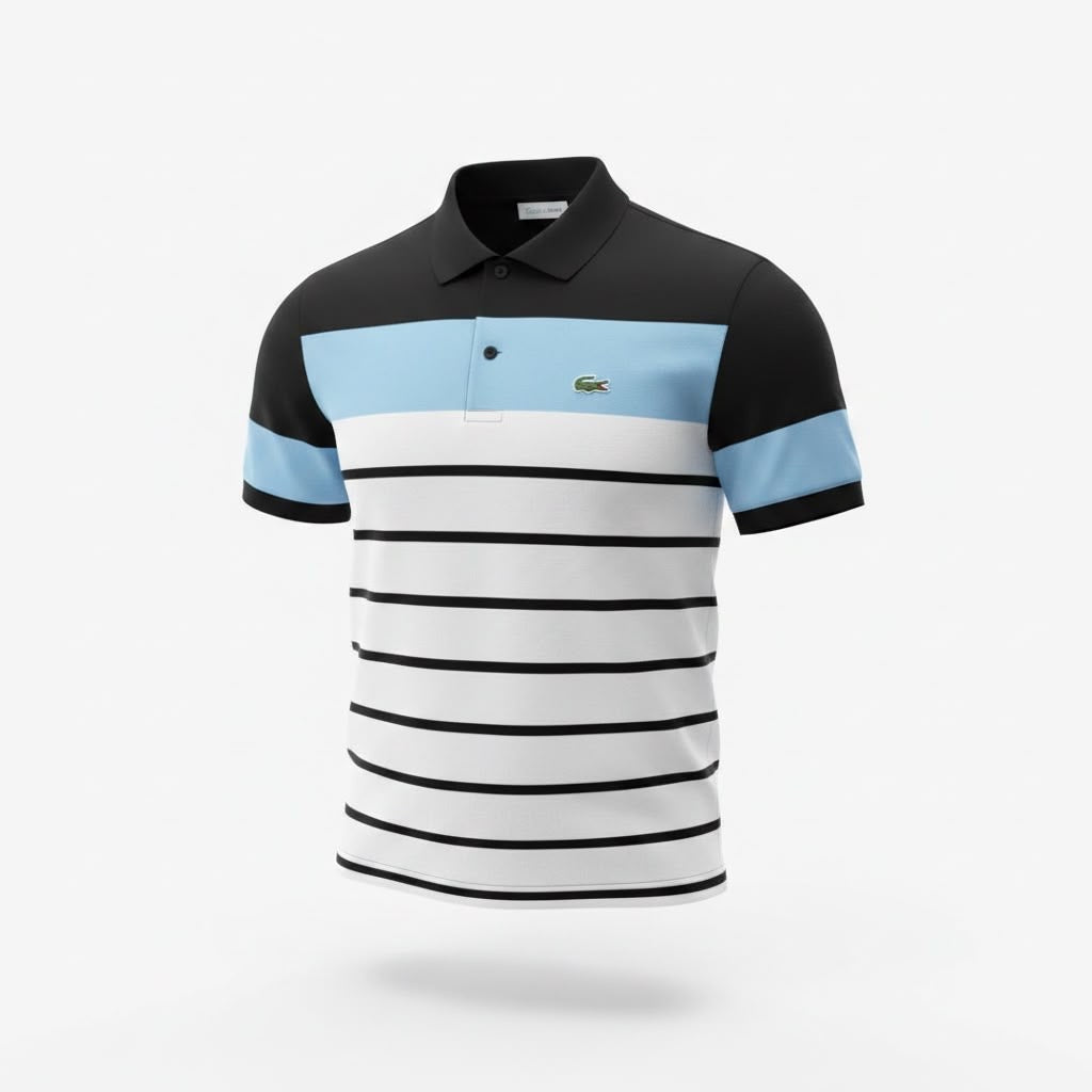 Polo homme élégant à rayures – Coupe moderne et décontractée