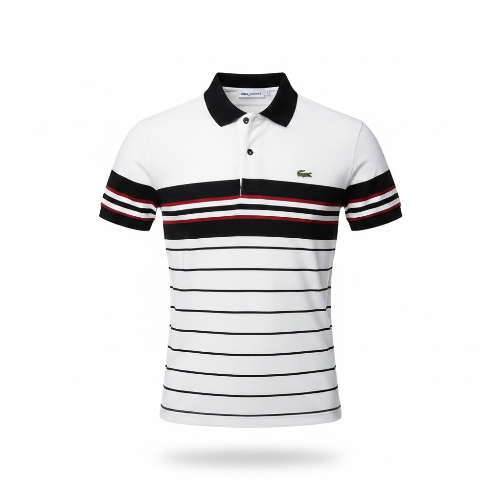 Polo homme élégant à rayures – Coupe moderne et décontractée