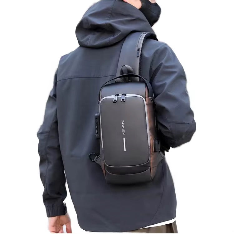 Sac à Bandoulière Homme Antivol – Design Moderne, Étanche et Multifonction
