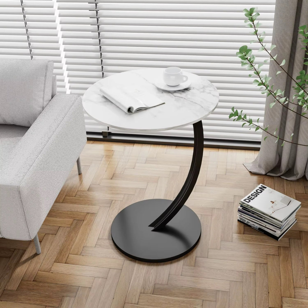 Table d’appoint ronde moderne 40 cm – Design élégant