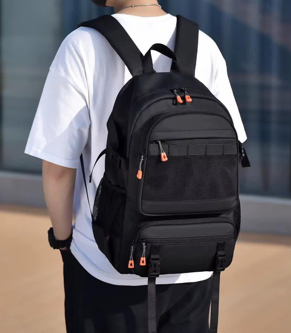 Sac à dos étudiant grande capacité avec poche filet