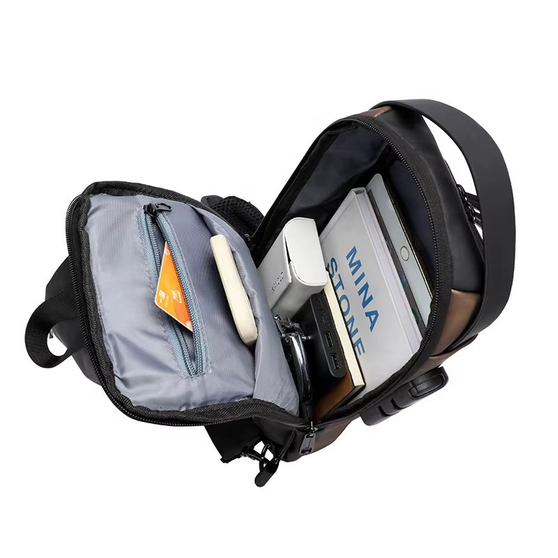 Sac à Bandoulière Homme Antivol – Design Moderne, Étanche et Multifonction