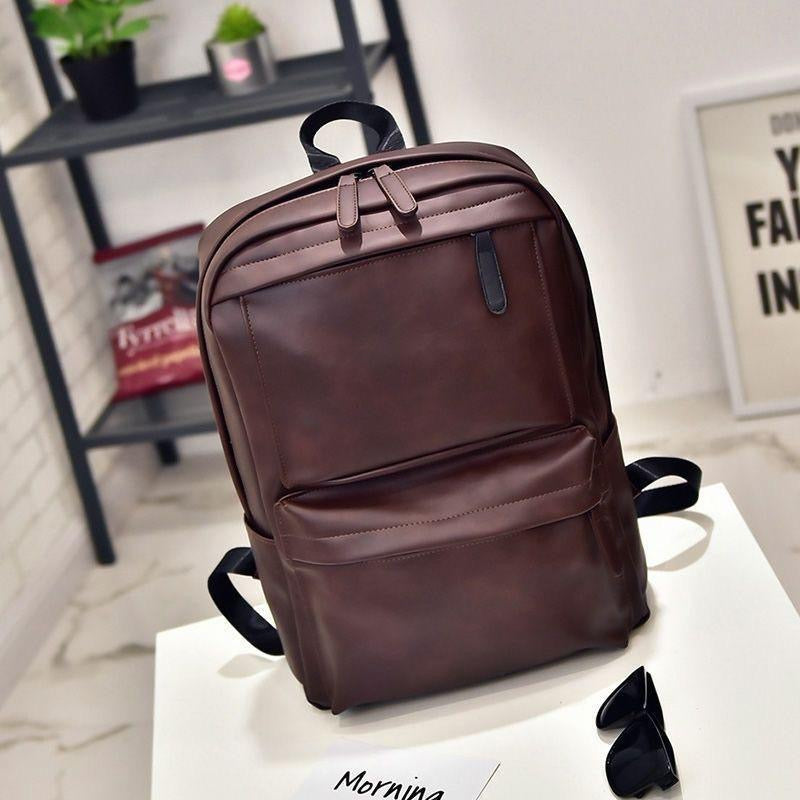 Sac à Dos Cuir Élégant Homme & Femme – Multi-Poches pour Ordinateur & Tablette