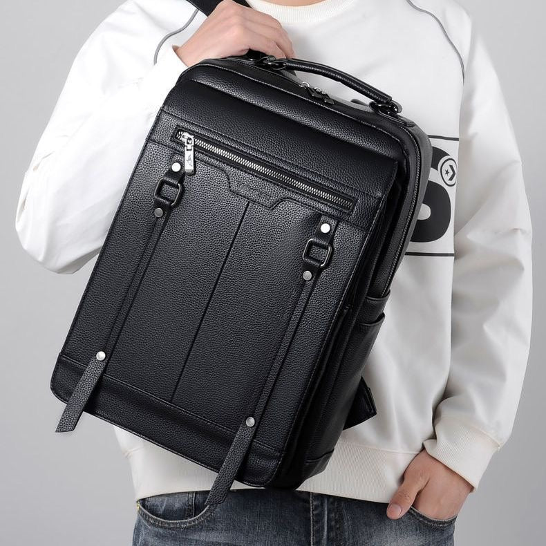 Sac à dos homme en cuir élégant – Grande capacité et style professionnel