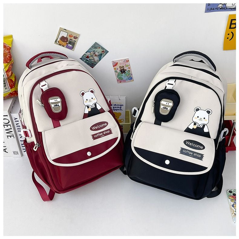 Sac à dos fille tendance – Motif Ourson, coloré & pratique