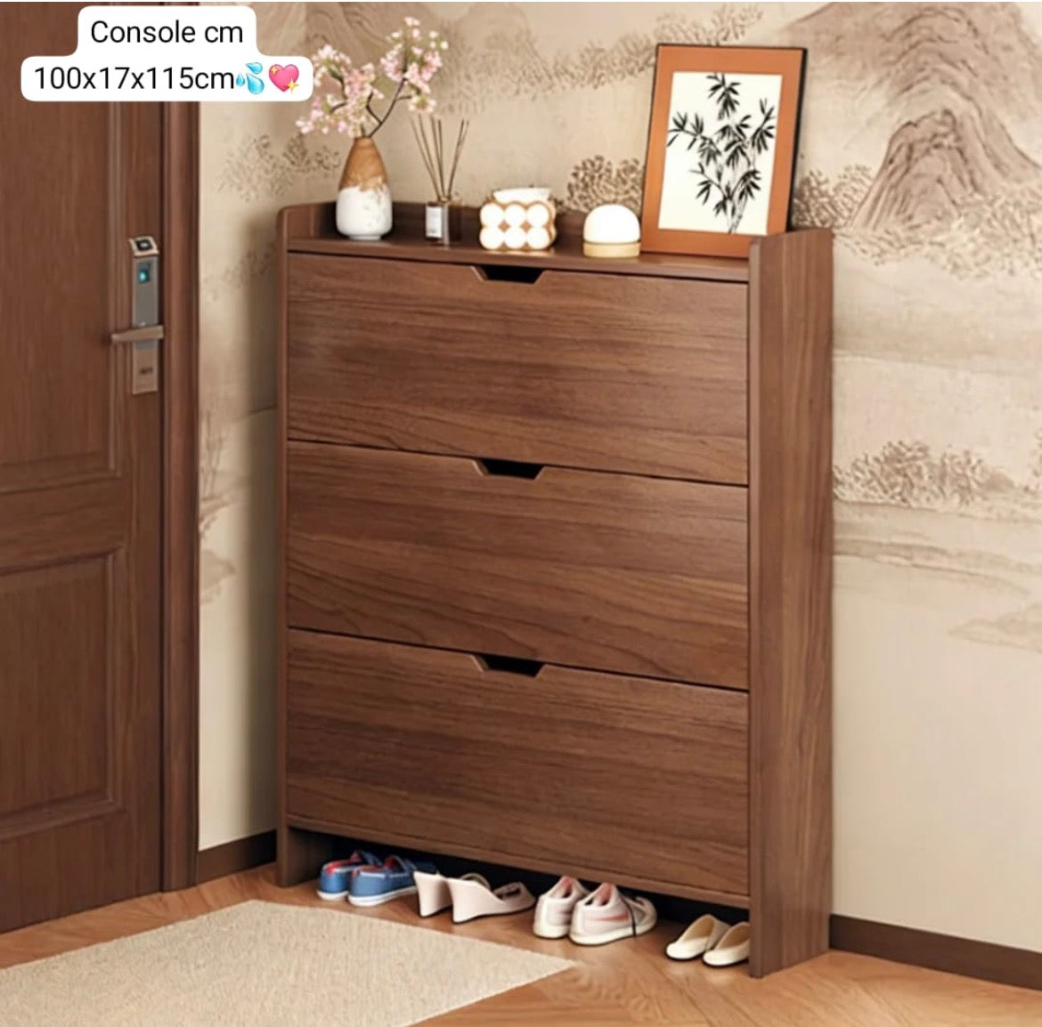 Meuble à Chaussures 3 Portes Rabattables – Grande Capacité & Design Moderne