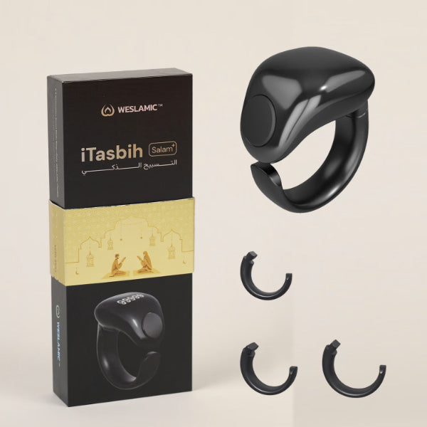 Bague Intelligente iTasbih – Compteur de Dhikr avec Écran OLED et Rappels de Prière