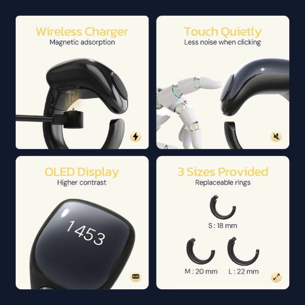 Bague Intelligente iTasbih – Compteur de Dhikr avec Écran OLED et Rappels de Prière