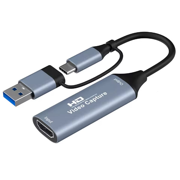 Carte d’acquisition vidéo HDMI vers USB 3.0 avec adaptateur USB-C – HD Video Capture