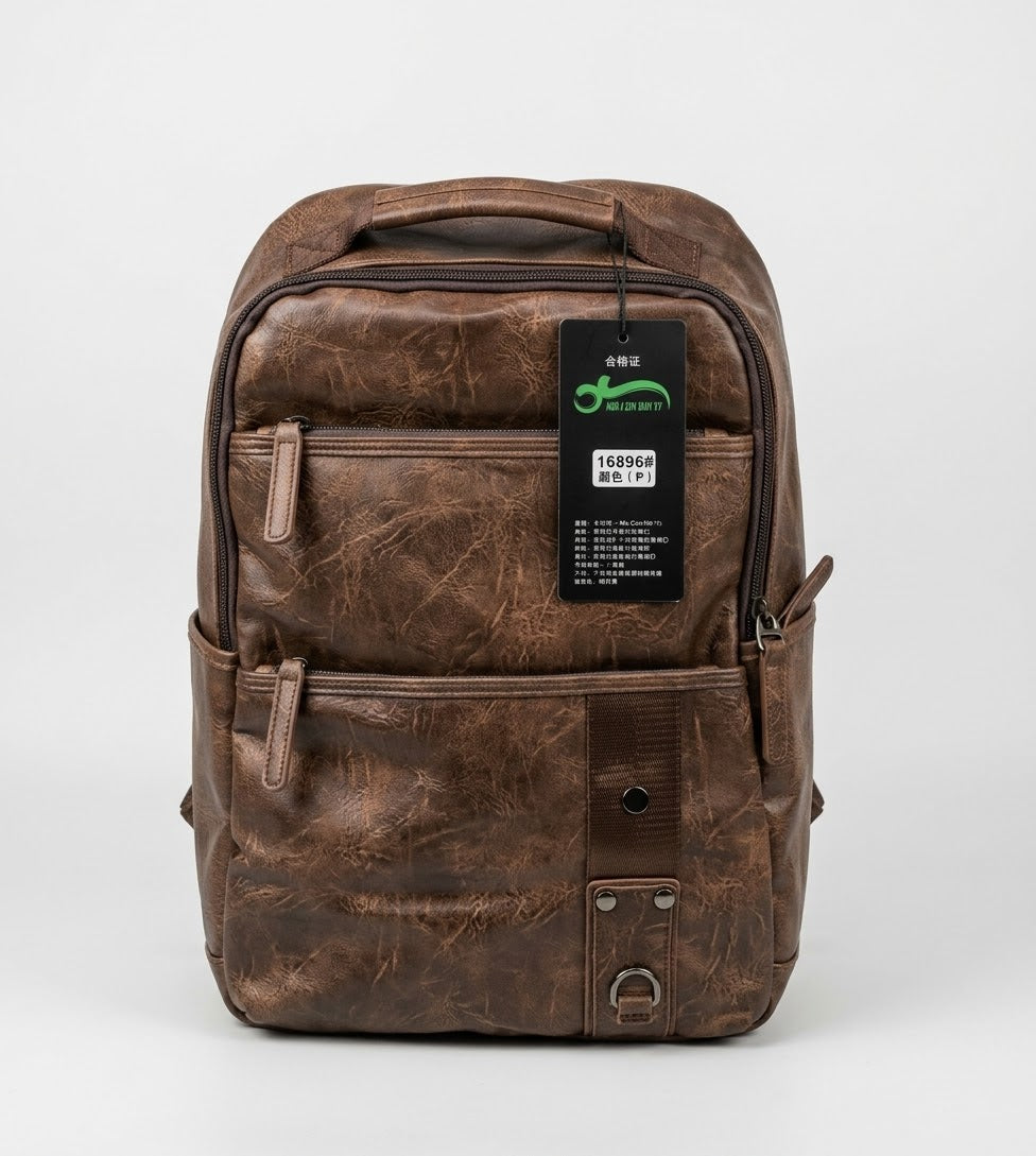 Sac à Dos Homme en Cuir Vieilli – Design Moderne & Multi-Poches