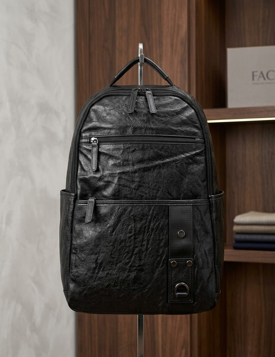 Sac à Dos Homme en Cuir Vieilli – Design Moderne & Multi-Poches