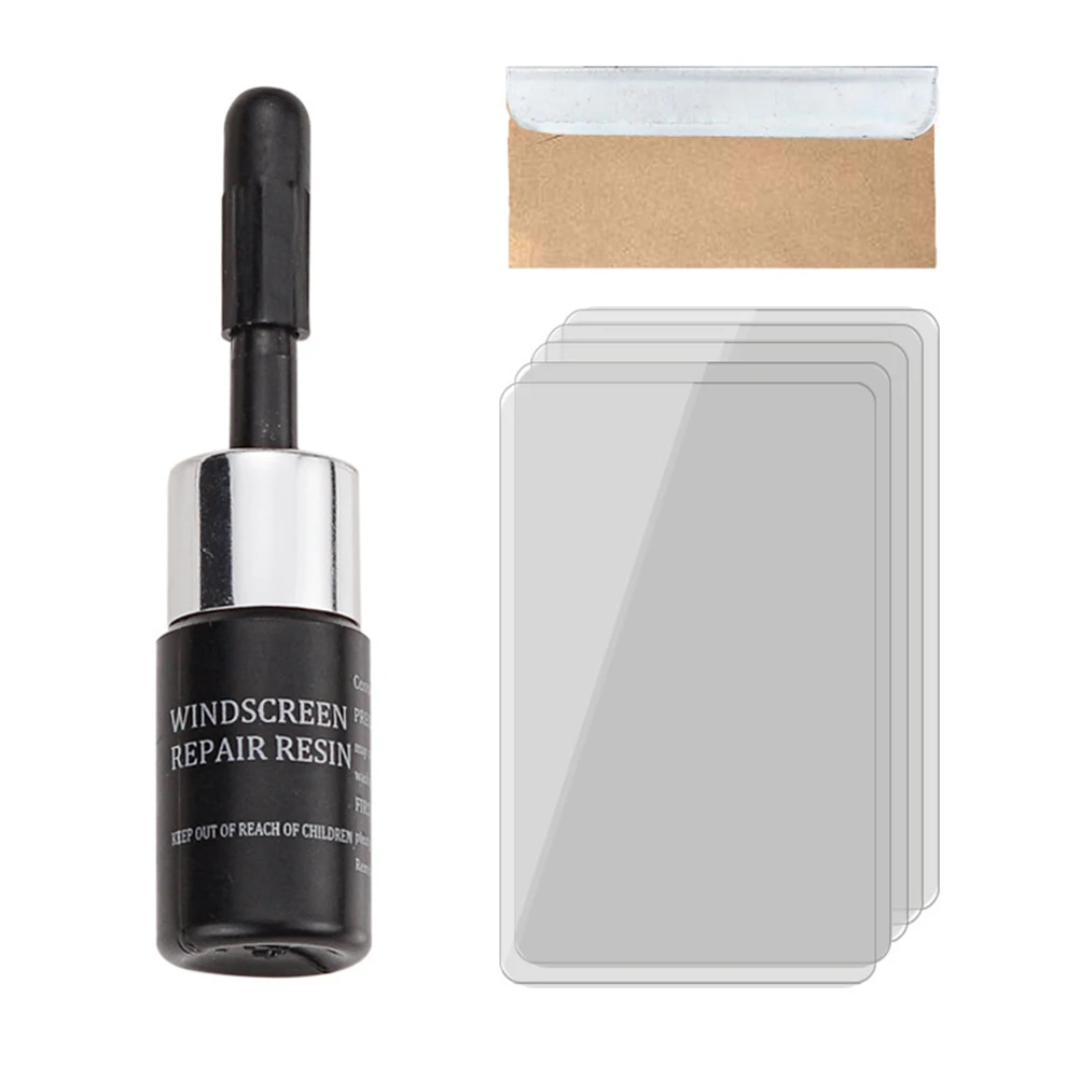 Kit de Réparation de Pare-Brise Auto – Résine Anti-Fissures & Restauration d'Impacts avec Accessoires