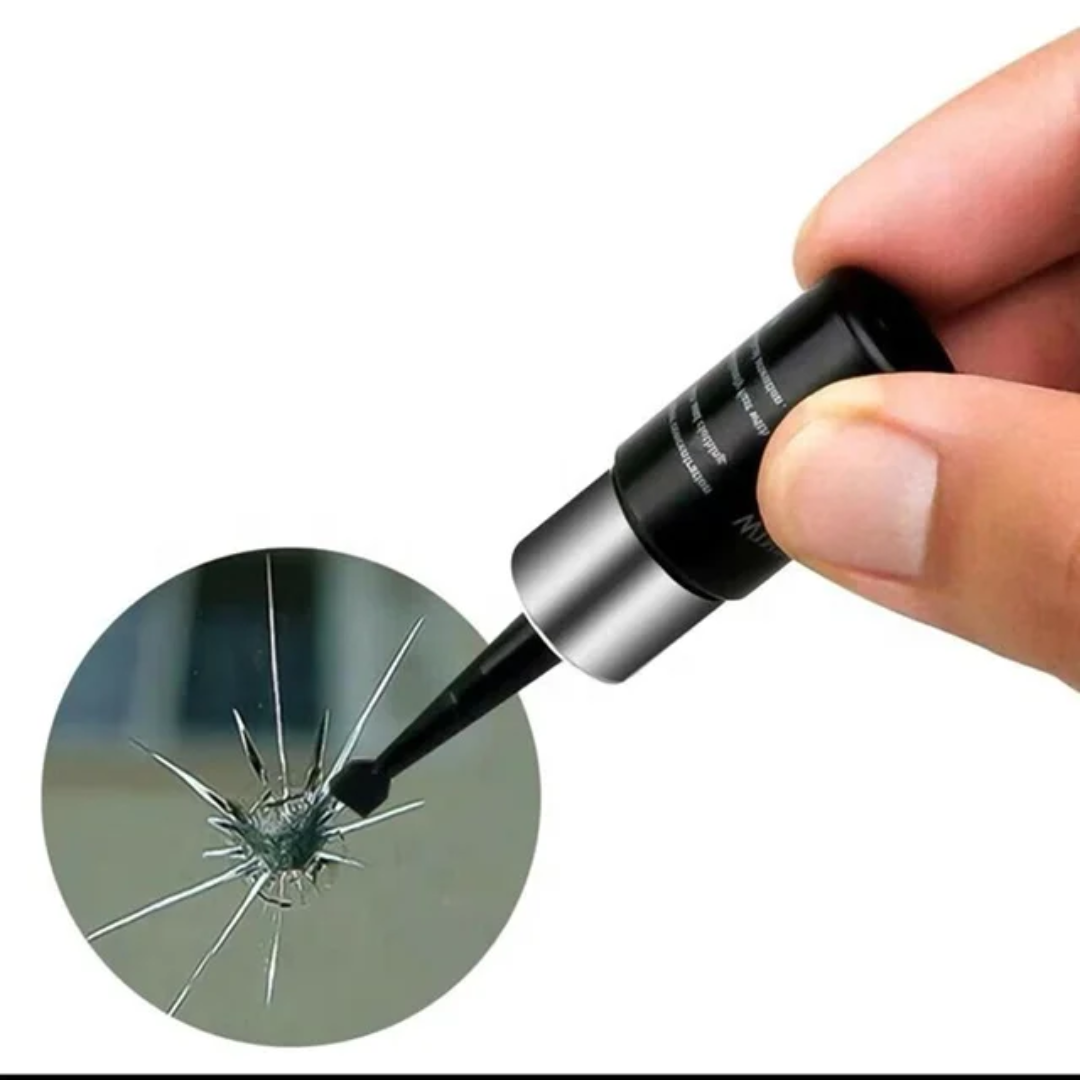 Kit de Réparation de Pare-Brise Auto – Résine Anti-Fissures & Restauration d'Impacts avec Accessoires