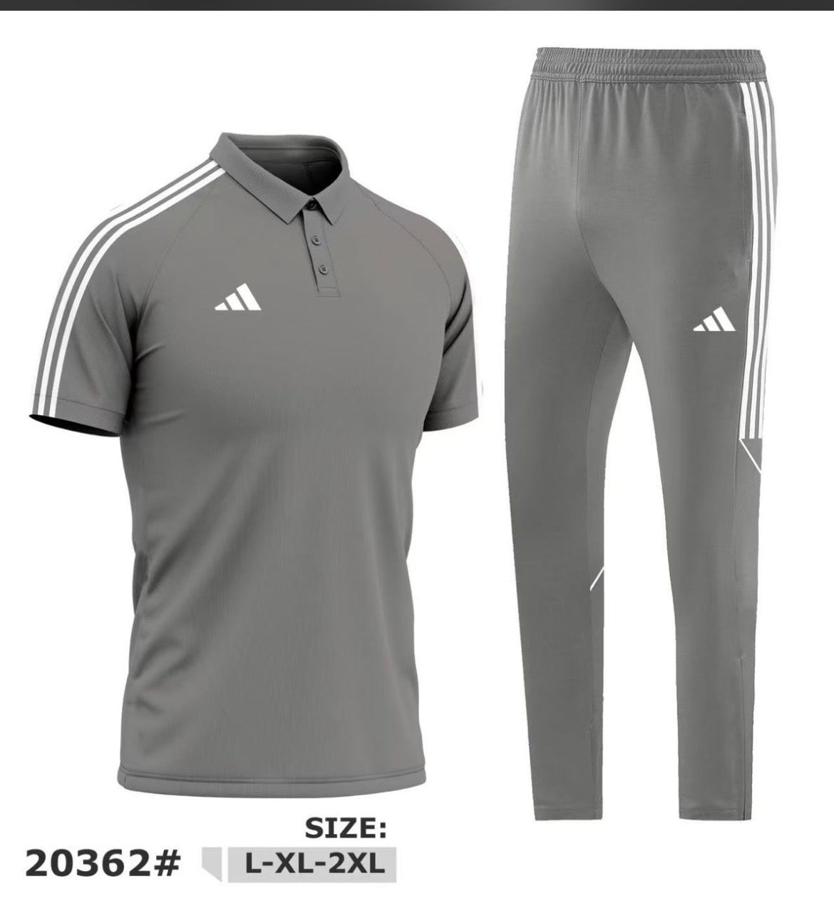 Ensemble Polo & Pantalon de Sport Homme – Style Adidas – Modèle 20362